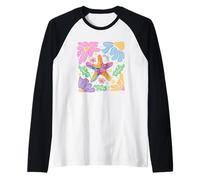 Stelle marine vivaci e arte floreale per gli amanti della natura Maglia con Maniche Raglan