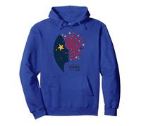 Stelle nei Miei Occhi, Strisce sulla mia Mente Felpa con Cappuccio, Unisex per Adulti, Blu Reale, S