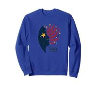 Stelle nei Miei Occhi, Strisce sulla mia Mente Felpa, Unisex per Adulti, Blu Reale, XL