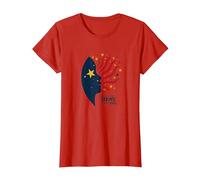 Stelle nei Miei Occhi, Strisce sulla mia Mente Maglietta, Donna, Rosso, XS