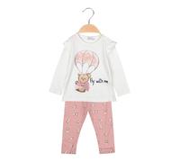Stelle & Pupi Completo lungo da neonata 2 pezzi con maglietta e leggings - rosa
