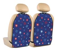 Stelle rosse e blu,2 pezzi Tappetini per sedili auto Protezione per sedili posteriori Organizer per sedili posteriori durevoli