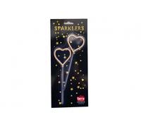 Stelle scintillanti dorate a forma di cuore 16,5 cm