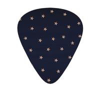 Stelle scintillanti rosa blu scuro e oro rosa,12 pezzi di plettri per chitarra, 3 plettri di diverso spessore per chitarra acustica, basso, ukulele