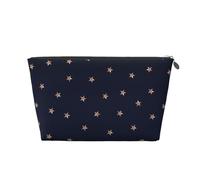 Stelle scintillanti rosa blu scuro e oro rosa stellate, Borsa da toilette Borsa per trucco Borsa per cosmetici Borsa da toilette da viaggio portatile