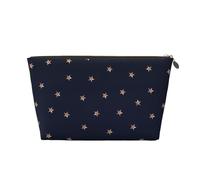 Stelle scintillanti rosa blu scuro e oro rosa stellate, Borsa per il trucco Borsa per cosmetici Borsa da toilette da viaggio portatile Borsa da toilette