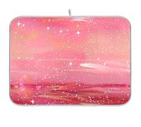 Stelle scintillanti rosa controsoffitto stuoia di essiccazione del piatto stuoia di essiccazione per la cucina del bancone dei piatti stuoie per la cucina grande 18 x