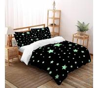 stelle Set Di Biancheria Da Letto Carteeone animato artee Copripiumino 2 Pezzi Comfort in Microfibra Per Coppia Adulti Doppia Con 2 Federe King(220x240cm)