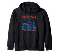 Stelle sopra Sapparell Monster Truck Design Felpa con Cappuccio