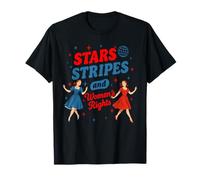 Stelle Strisce e Diritti delle Donne Retro 4 Luglio Maglietta