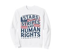 Stelle, Strisce e Diritti Umani patriottici USA Felpa