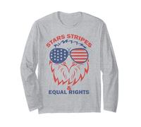 Stelle Strisce E Equal Rights Eagle USA Bandiera 4 Luglio Maglia a Manica