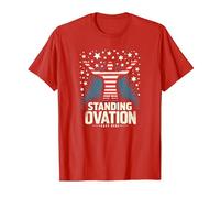 Stelle, Strisce, e Standing Ovation Maglietta, Uomo, Rosso, M