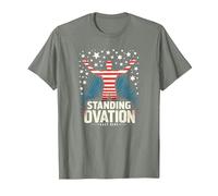 Stelle, Strisce, e Standing Ovation Maglietta, Uomo, Verde Militare mélange, XXL