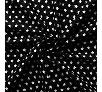 Stelle - tessuto di 100% cotone - stelle bianche su sfondo colorato - stoffa al metro (nero)