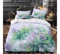 Stelle viola Set Di Copripiumino 3 pezzi microfibra morbida stampa di 3D con federe per cuscini con cerniera Decorazione del cielo notturno copripiumino for adolescenti e adulti Double（200x200cm）