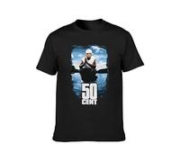 Stellen 50 Cent Rap Hip Hop G Unit Men's T-Shirt Unisex Black Cotton Print Tee Shirts M