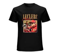 Stellen Charles Leclerc Men's T-Shirt Unisex Black Cotton Print Tee Shirts XXL