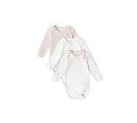 Stellou & friends Body per bambini, 100% cotone biologico, set da 3 pezzi, morbido e di alta qualità, per ragazzi e ragazze, a maniche lunghe e a maniche corte, certificato Oeko-Tex 100, rosa /