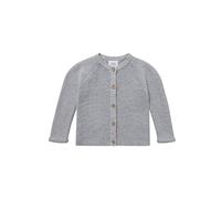 Stellou & friends Cardigan a maglia per bambine e bambini con bottoni effetto legno | Abbigliamento per neonati di alta qualità in 100% cotone - IV V, grigio melange, 62/68 cm