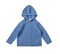 Stellou & friends Cardigan a maglia per neonati e bambini piccoli con bottoni effetto legno, per bambine e bambini. Abbigliamento di alta qualità in 100% cotone, perfetto per autunno e inverno