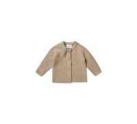 Stellou & friends Cardigan per ragazze e ragazzi con bottoni effetto legno | Abbigliamento per bambini di alta qualità in 100% cotone - IV V, Beige melange., 50/56 cm