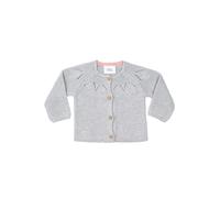 Stellou & friends Cardigan per neonati e bambini con bottoni effetto legno, abbigliamento di alta qualità in 100% cotone, perfetto per autunno e inverno, certificato Oeko-TEX, grigio., 62/68 cm
