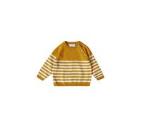Stellou & friends Maglione lavorato a maglia per ragazzi e ragazze, abbigliamento di alta qualità in 100% cotone, disponibile in diversi colori, giallo senape, 98/104 cm