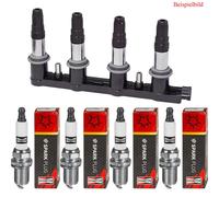 Stellox Bobina Accensione + 4x Champion Candela per Peugeot 206 Cc 2D 2.0 S16