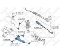 STELLOX Braccio Oscillante Sospensione Destro Per Renault Scénic III Grand JZ0/1