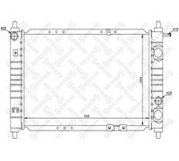 STELLOX Radiatore Acqua Radiatore Motore Adatto A per Daewoo Matiz Klya