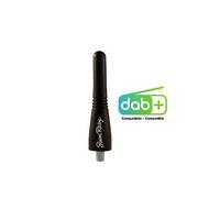 Stelo Antenna Auto AM/FM 6cm Gomma Nera + Viti filettate M4 M5 M6 Simoni Racing