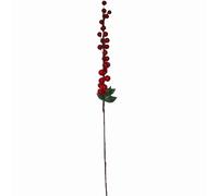Stelo bacca palline rosse decorazioni per albero di natale addobbi natalizi set3