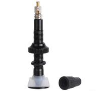 Stelo della valvola Tubeless Ready per Presta Core, valvola in metallo da 48 mm con base in gomma, progettato per una tenuta d'aria costante sui cerchi (nero)
