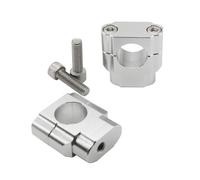 Stelo estensione Adattatore Per Morsetto Di Montaggio Per Riser Per Manubrio Fat Bar Per Motocicletta, Da 28 Mm Per Kawasaki KX125 KX250 KX250F KX450F(28mm silver)