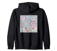 Stelo per bouquet da giardino con fiori di lumaca ad acquerello, da donna Felpa con Cappuccio
