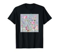 Stelo per bouquet da giardino con fiori di lumaca ad acquerello, da donna Maglietta