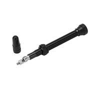 Stelo valvola Presta Tubeless Valvola a vuoto Estensione per mountain bike Resistente alla ruggine Lega di alluminio leggera Adatta universale per Bici da strada 60 mm (Nero)