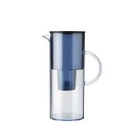 Stelton Brocca filtro acqua EM77, compatibile con cartucce filtro acqua Brita, caraffa in plastica in stile moderno, riduce il cloro, i depositi di calcare, 2 litri, blu