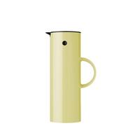 Stelton Caraffa termica EM77 - Caraffa termica a doppia parete per bevande calde/fredde, teiera per tè e caffè con inserto in vetro, chiusura magnetica, tappo a vite, design vintage, 1 litro, Laevis