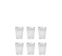 Stelton Pilastro, set di bicchieri per acqua scanalati, lavabili in lavastoviglie, impilabili, per bevande calde e fredde, 150 ml, set da 6 pezzi