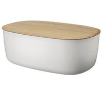 Stelton Rig-Tig Portapane Bianco con Coperchio/Tagliere in Bamboo