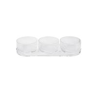 Stelton Tapas Set Pilastro, ciotole con piatto da portata, vetro, trasparente, X-512