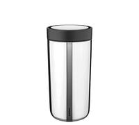 Stelton to-Go Click - Tazza Termica a Doppia Parete, antiruggine, a Prova di perdite, con Coperchio Intelligente, per Bevande Calde e Fredde, 0,4 Litri, in Acciaio