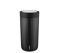 Stelton To-Go Click | Thermos a doppia parete - Tazza termica senza ruggine, a prova di perdite con coperchio intelligente - bevande calde e fredde - 0,4 litri, nero