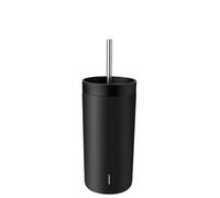 Stelton To Go Sip - Tazza termica con cannuccia, 0,4 l, isolata sottovuoto, resistente, 400 ml, colore: Nero