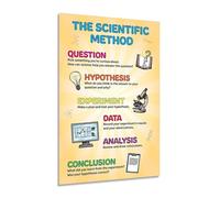 STEM Educational Poster Scientific Method Science Wall Art for Middle School High School Classroom Lab Students Learning(Framed,16x24inch(40x60cm))