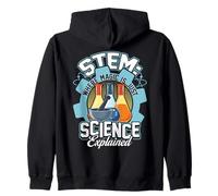 STEM Educazione Scienza Amanti STEM Studenti Scienza Nerd Felpa con Cappuccio