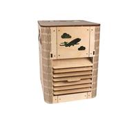 Stem Kits, Air Conditioning Fan, Wooden Material Sturdy Base Compact Portable Creative Strong Build Lightweight, Kids Science Toys for Girls Boys School Home, 7.09x5.91x5.51 Inches, Brown