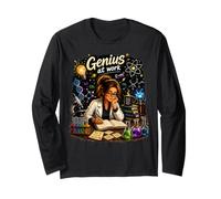 STEM Lady Genius Scienza Scienziati Divertenti Maglia a Manica